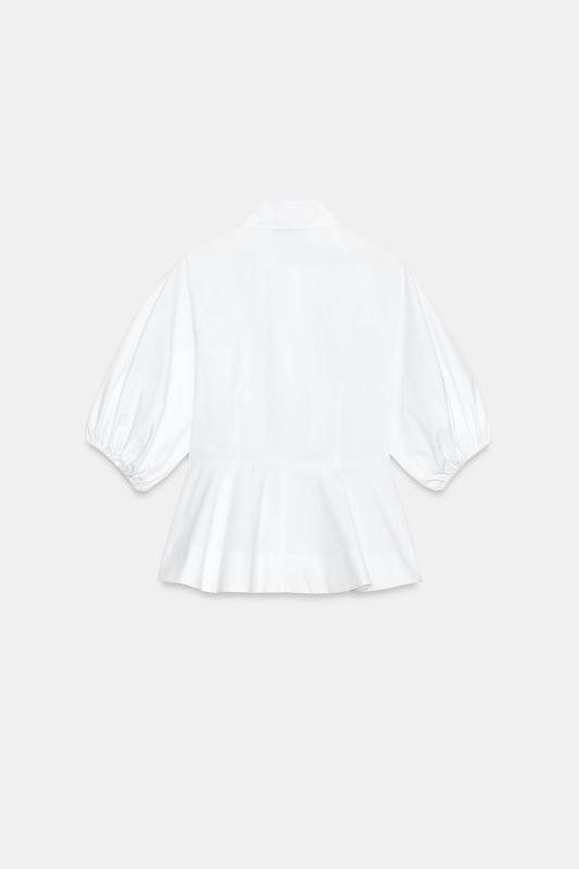 Zara Camicette: ZARA Peplum Bluse Hemdbluse Hemd  Baumwolle Gr.38 – Nuovo (secondo la descrizione) da Rotkreuz venduto da ILURENA 9