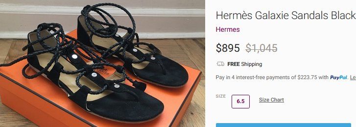 Hermès Scarpe da donna: Hermès Sandalen / sandales .38 – Usato da Collonges venduto da Auganien 8