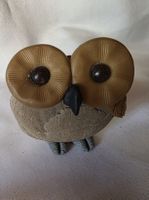 Eule Figur Naturstein Handgemacht siehe Foto wunder schön 
