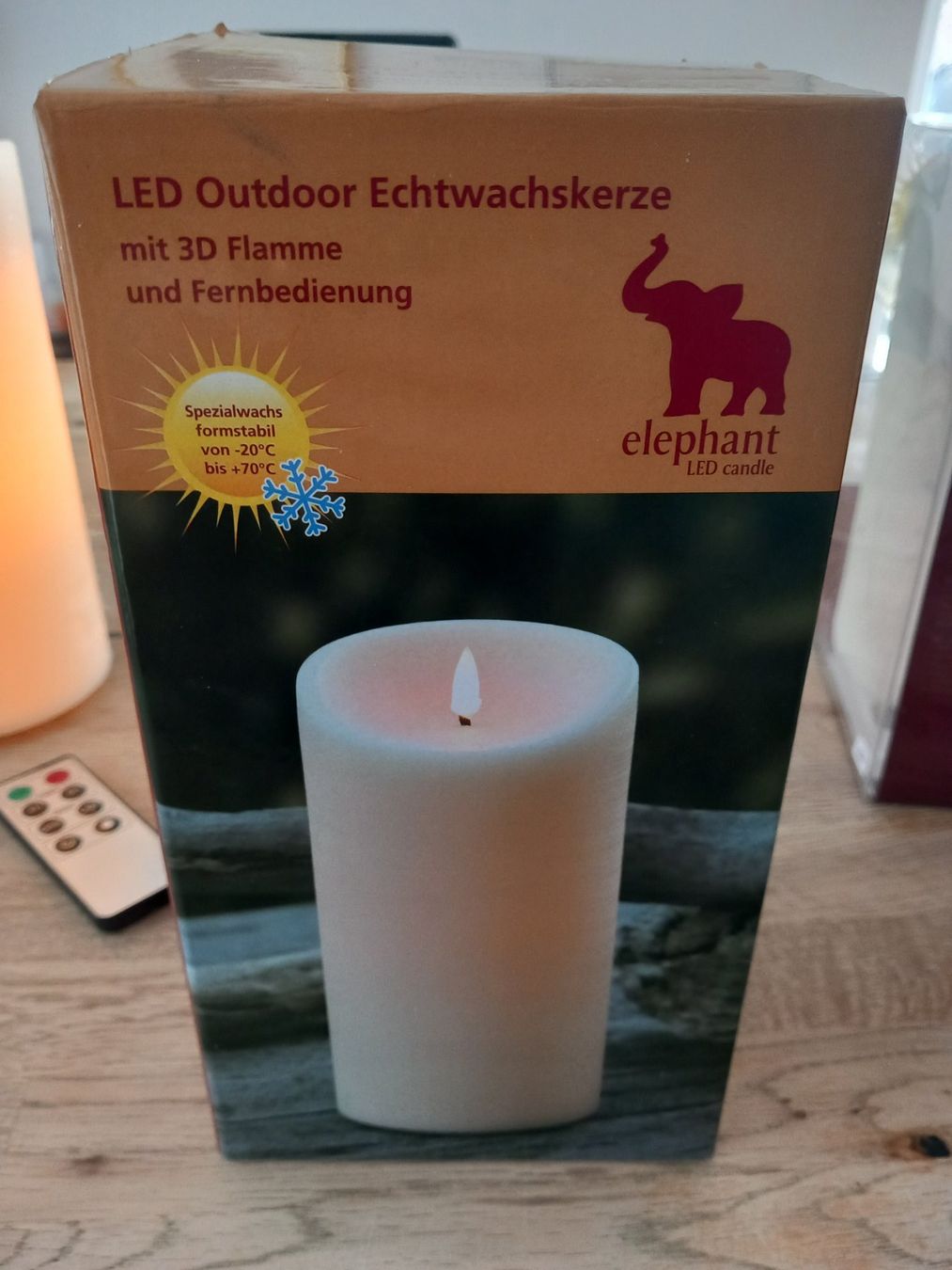 Candele: LED Echteachskerze von elephant – Nuovo e nell'imballaggio originale da Thun venduto da Beas-Allerlei 1