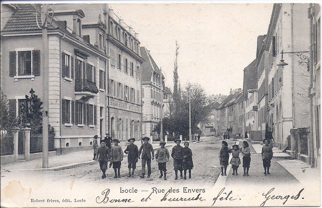Ansichtskarten: LE LOCLE, rue des envers – Gebraucht aus Les Verrières von Scampi0