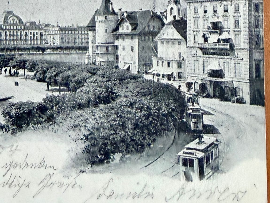Cartoline postali: Luzern - 1904 - Trams – Usato da Lutry venduto da Ediego