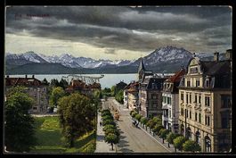 AK Zug, Alpenstraße mit Hotel & Restaurant aus der Vogelscha