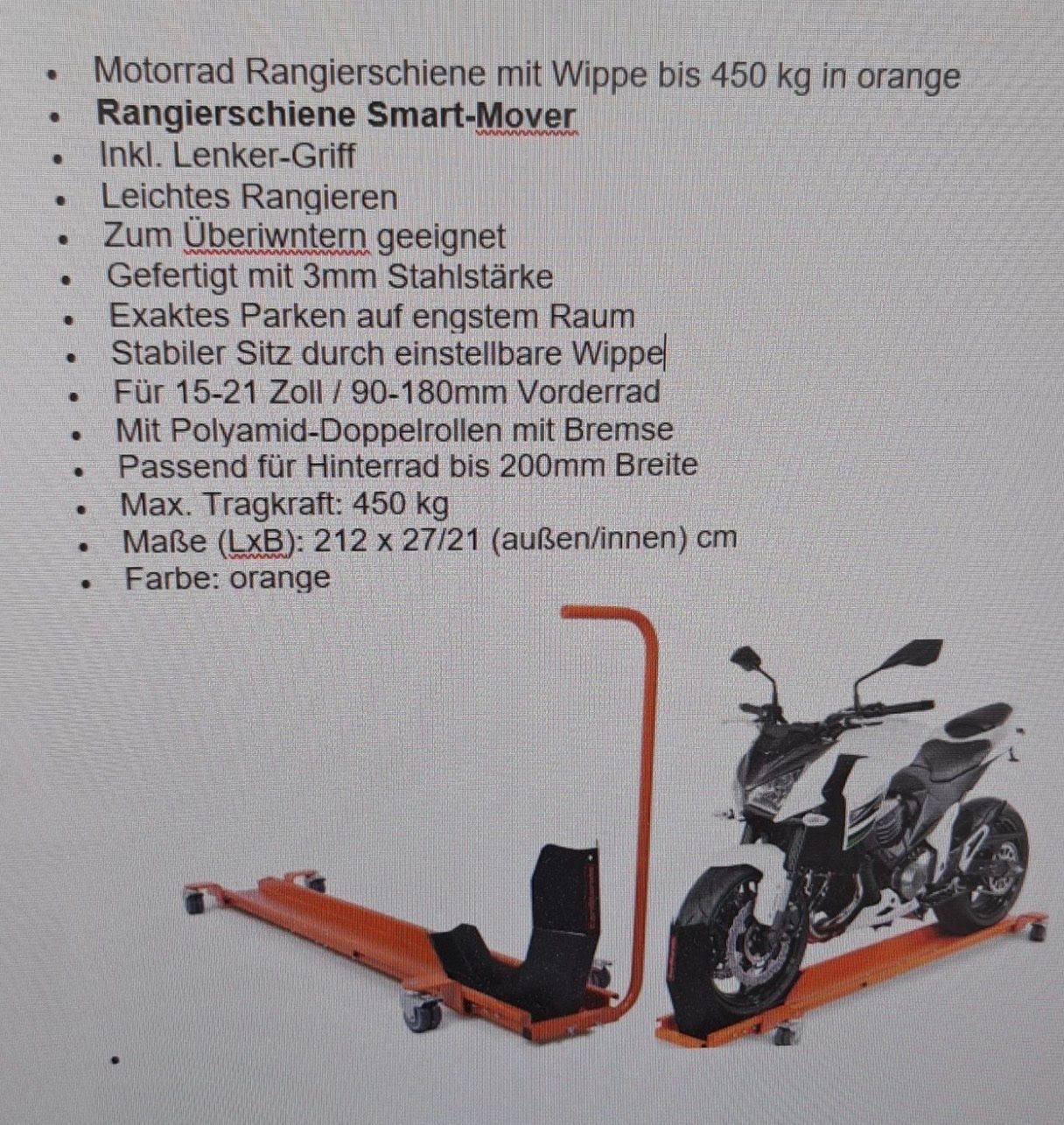 Ständer: Motorrad Rangierschiene – Neu (gemäss Beschreibung) aus Wildegg von Swiss.Olympia