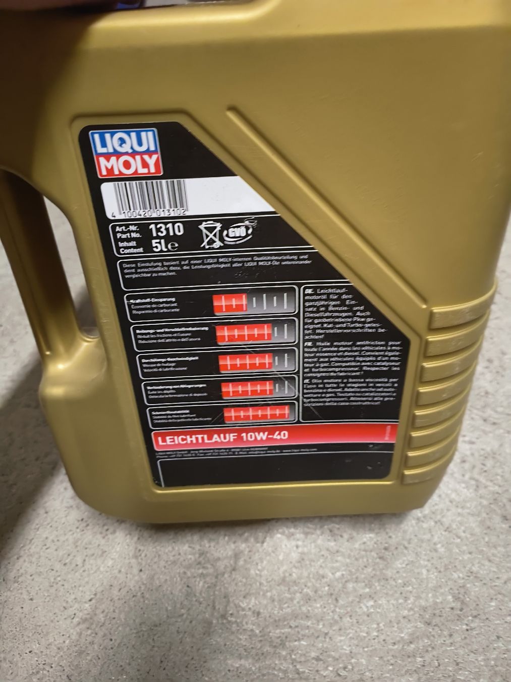 Liqui Moly Oli & Additivi: Ligui moly 10w 40 Motor öl – Nuovo e nell'imballaggio originale da Basel venduto da sinenn 3