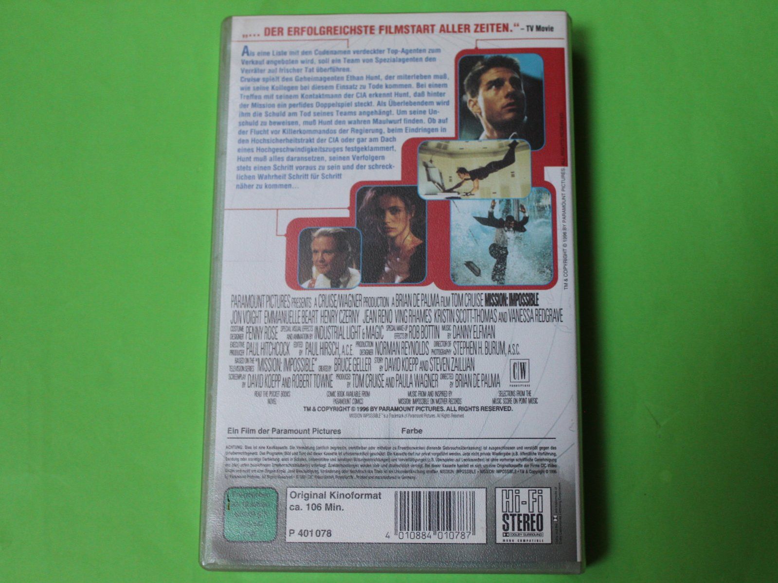 Alle VHS: Mission Impossible mit Tom Cruise VHS-Videokassette 1996 – Gebraucht aus Tübach von JamesStone 2
