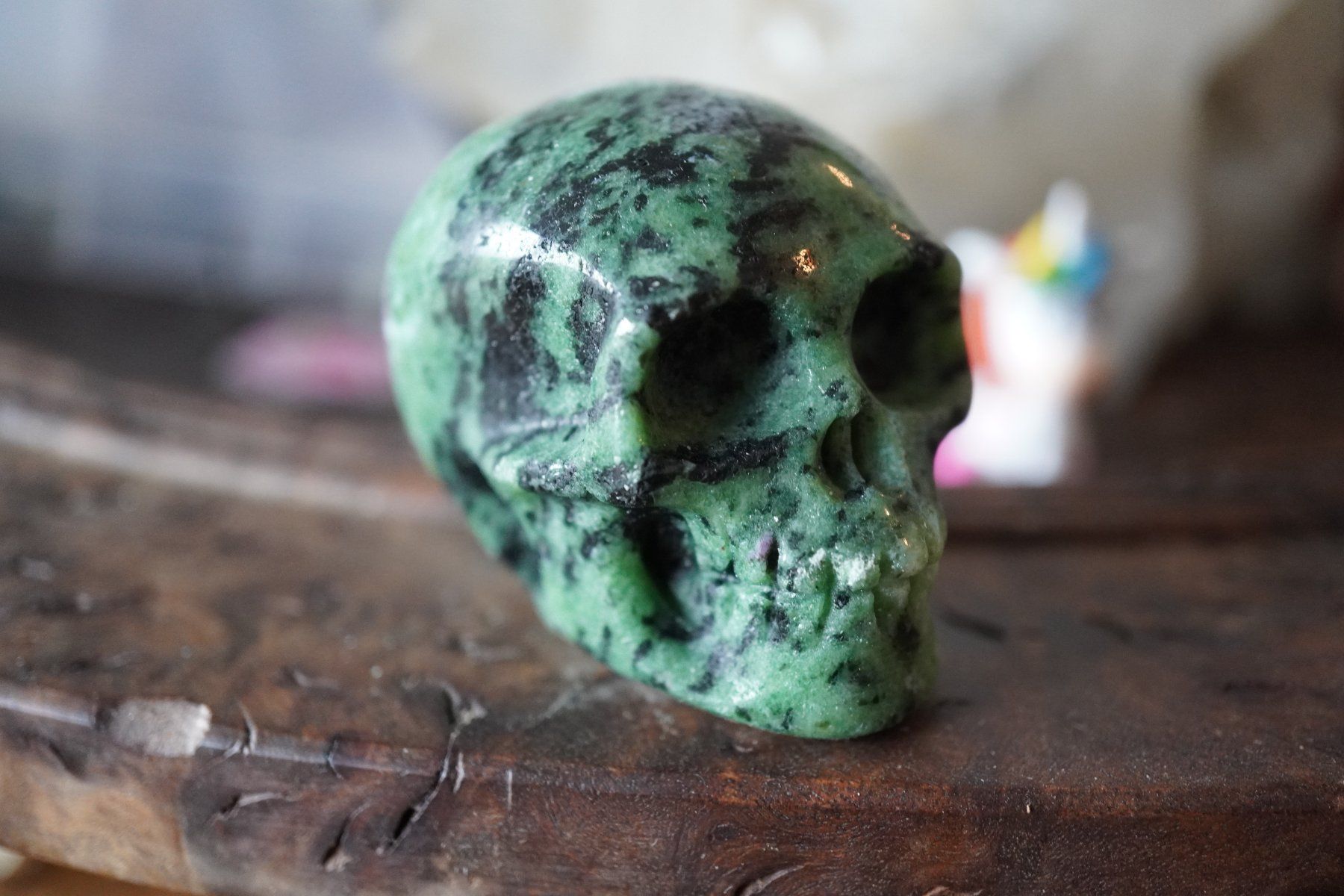 Minerali & Pietre curative: Rubin in Zoisit    Skull     "TOPSTONE" – Nuovo e nell'imballaggio originale da Eschenbach SG venduto da topstone 4
