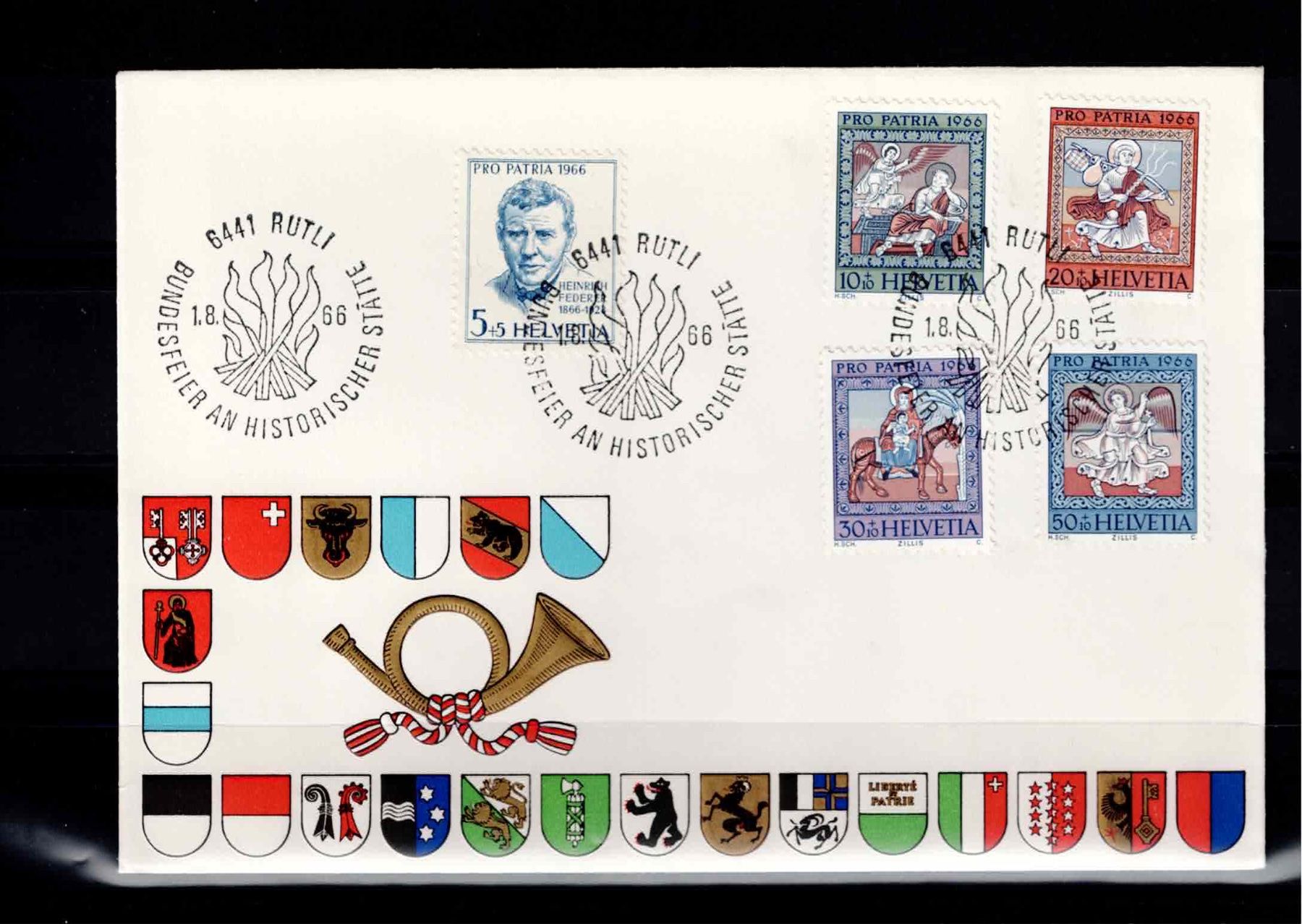 Tutti i francobolli: CH FDC Pro Patria Satz 1966 – Usato da Koblenz venduto da Markenhimmel