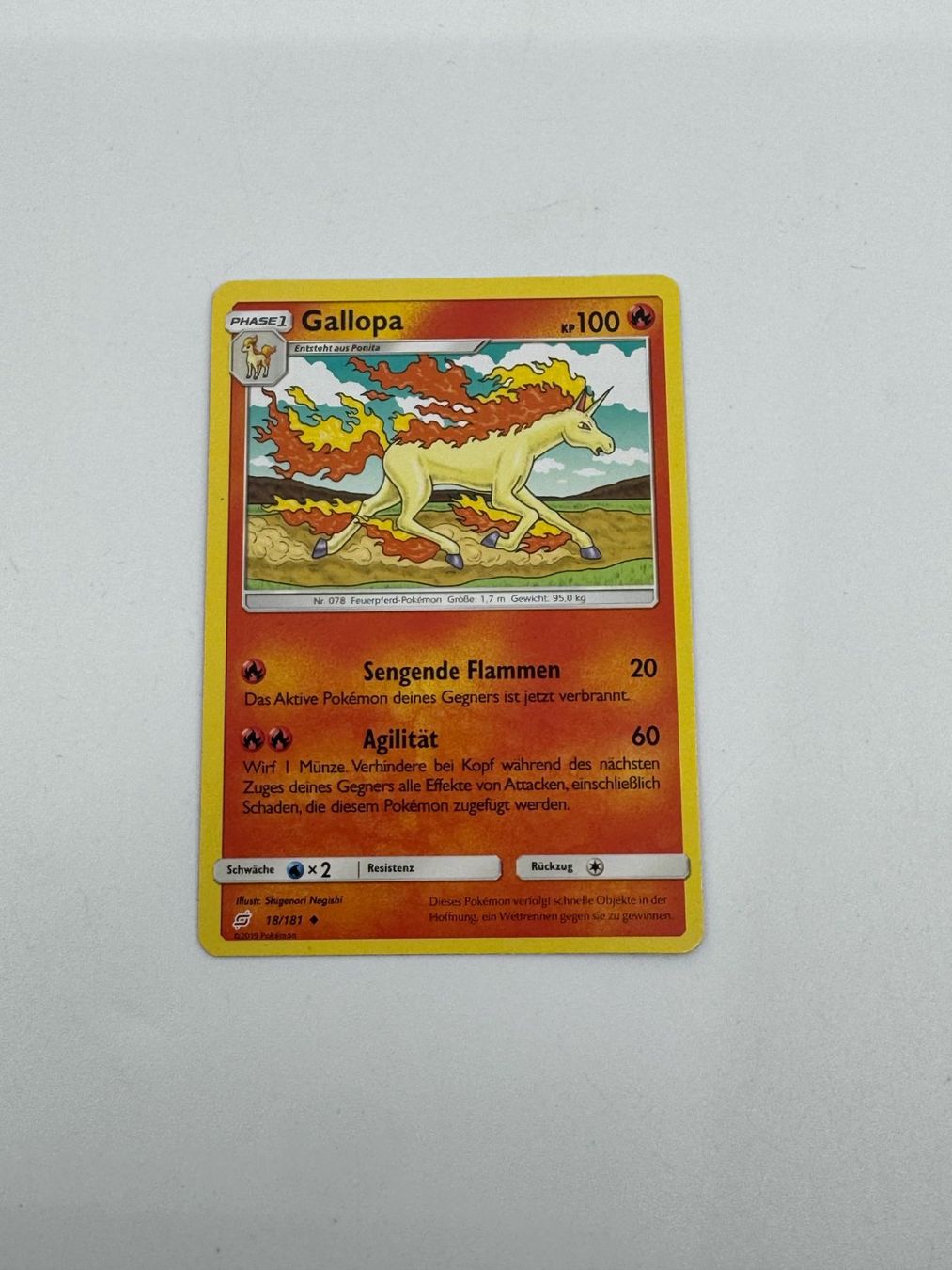 Pokémon Sammelbilder & Trading cards: Pokemon-Karte Gallopa 18/181 – Gebraucht aus Herisau von Seyashop1