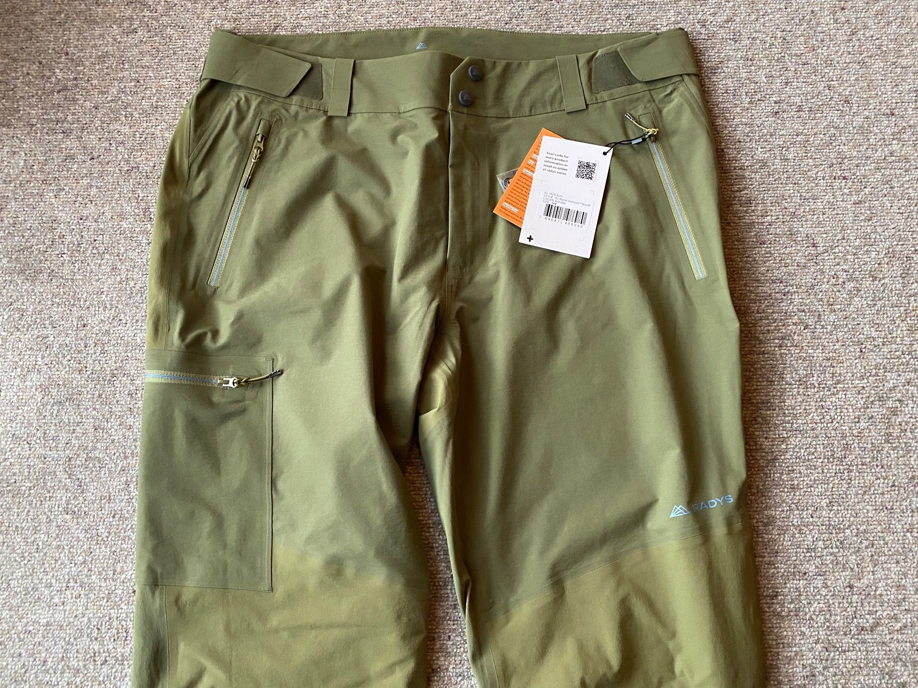 Radys Pantaloni: Neue Radys R2 Alpine Softshell Pants Herren, Gr. 54, avocado – Nuovo e nell'imballaggio originale da Thun venduto da dane_pao 8