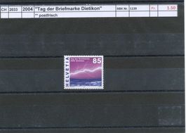 2004 "Tag der Briefmarke Dietikon", ** postfrisch
