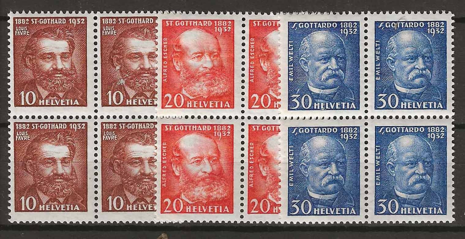 Tous les timbres: B0191 - 50 ans Gotthard  B4 ** – D'occasion à Trélex par Phil_Albert