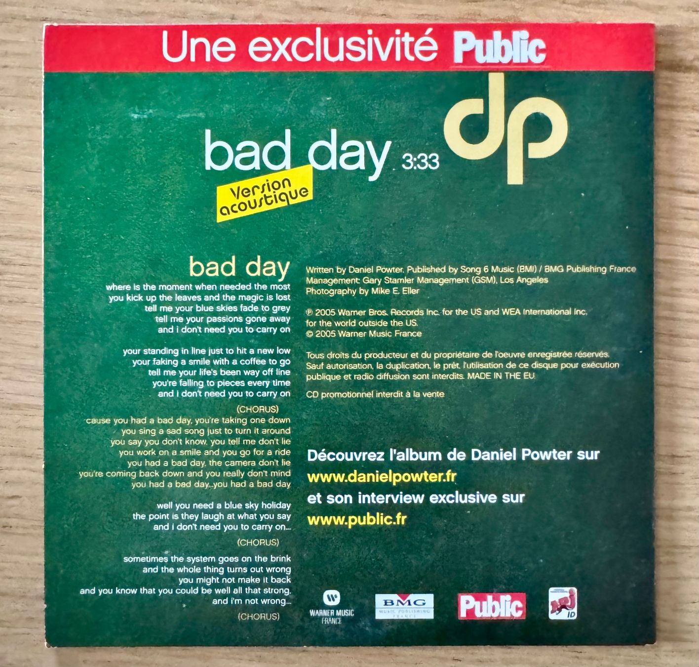 CDs: Daniel Powter Acoustique – D'occasion à Lausanne par davzic 1