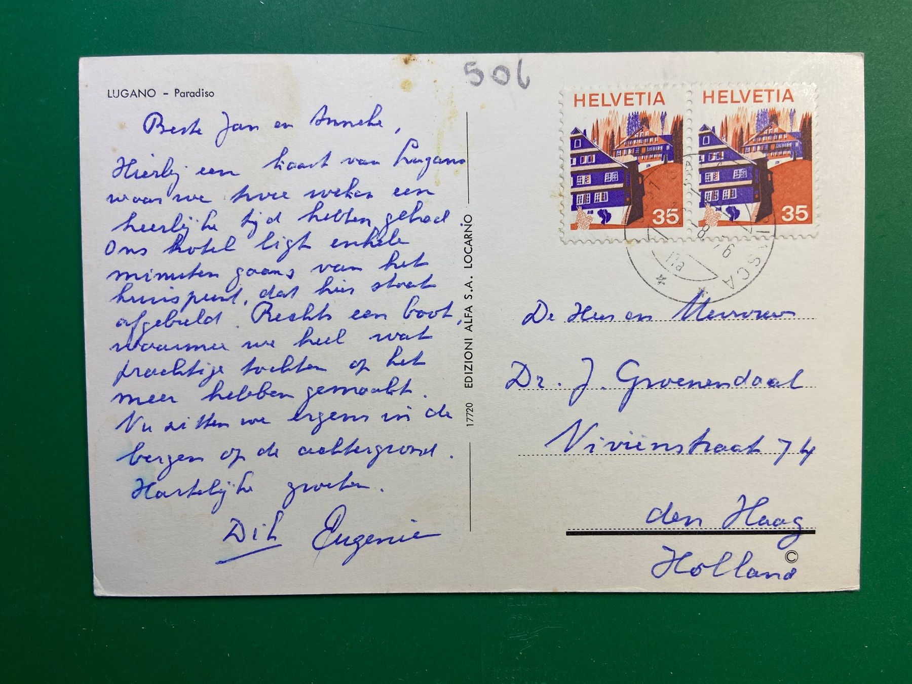 Ansichtskarten: Lugano-Paradiso - Oldtimer – Gebraucht aus Steg VS von _vinci_ 1