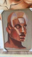 Gemälde Kopf Motiv Kunst gerahmt guter Zustand