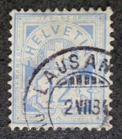 SWITZERLAND 1882: Chiffre, papier blanc, 12 c, O