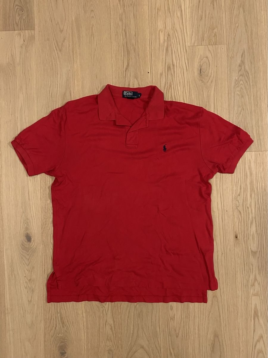 Polo Ralph Lauren Magliette Polo: Polo Ralph Lauren Hemd Rot – Usato da Aesch BL venduto da vanture.vintage