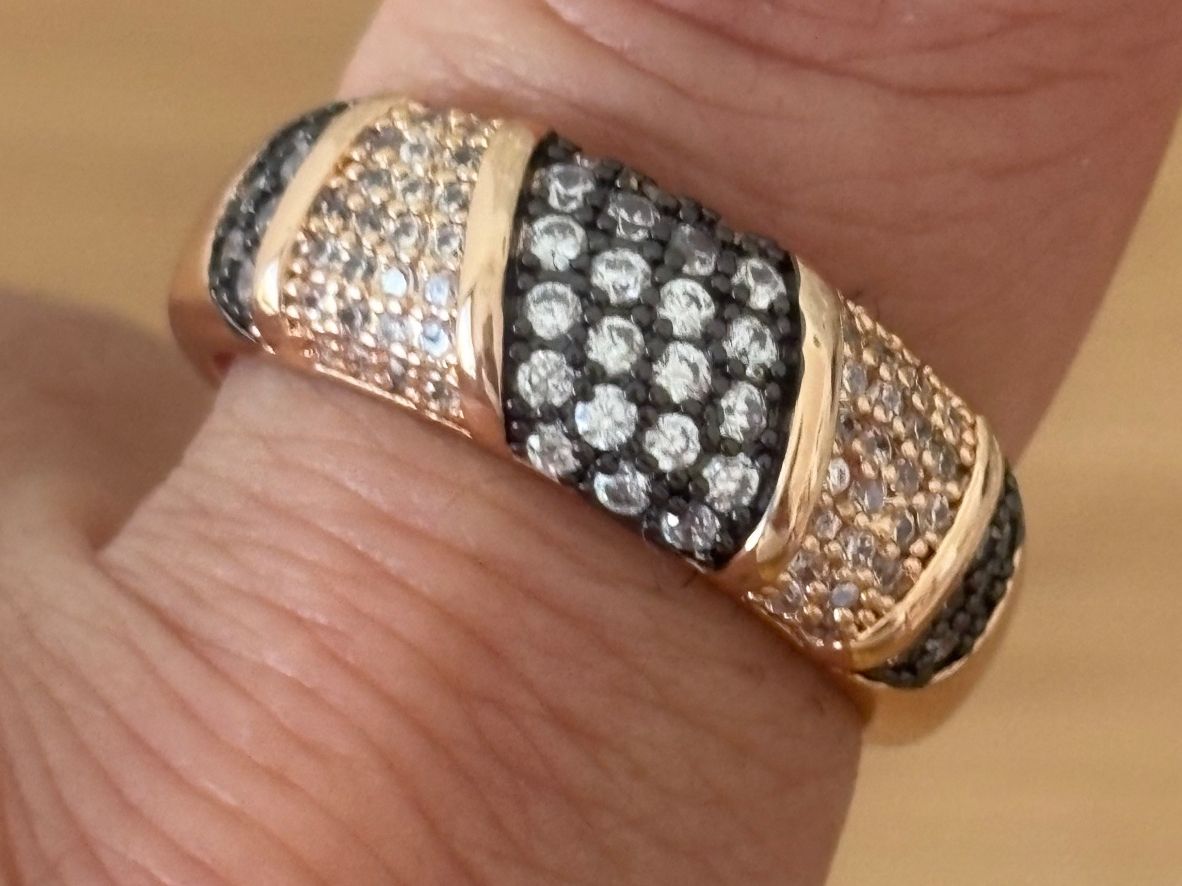 Anelli: Luxus Elegante Gr.19/9 Ring Farbe: Rosa/Schwarz – Nuovo (secondo la descrizione) da Biel-Bienne venduto da Roserosse13 2