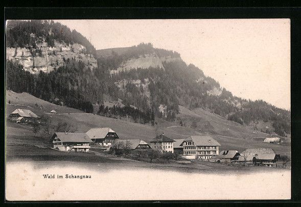 Cartoline postali: Schangnau, Ansicht der Ortschaft Wald mi – Usato da Berlin venduto da bartko-reher