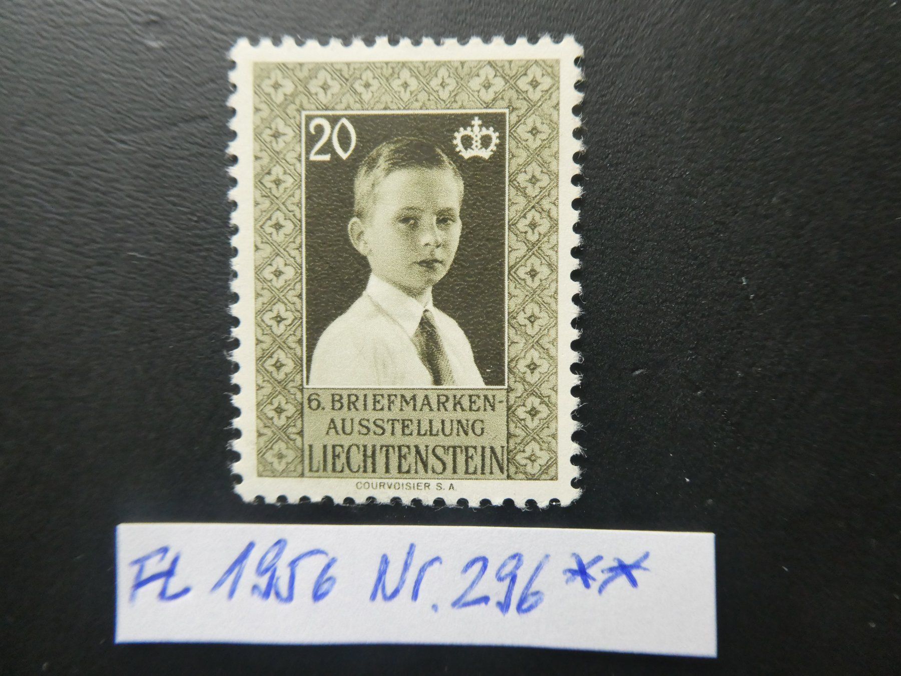 Tutti i francobolli: FL 1956 Nr. 296 postfrisch ** – Usato da Lausen venduto da Herbamare01
