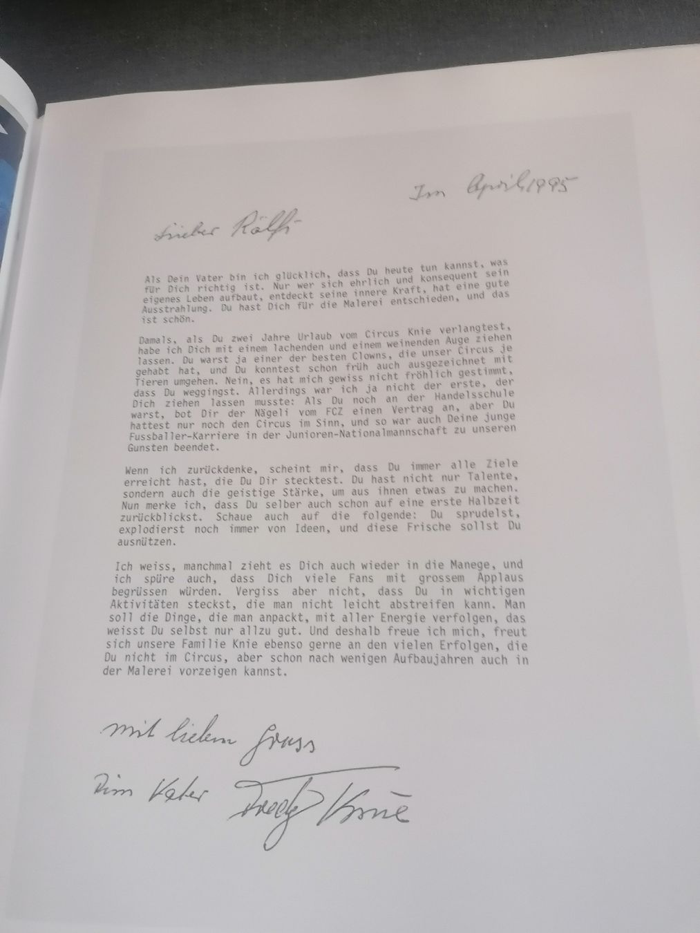 Bücher: Rolf Knie HALBZEIT 1949/1995 – Gebraucht aus Brittnau von Elefant7 2