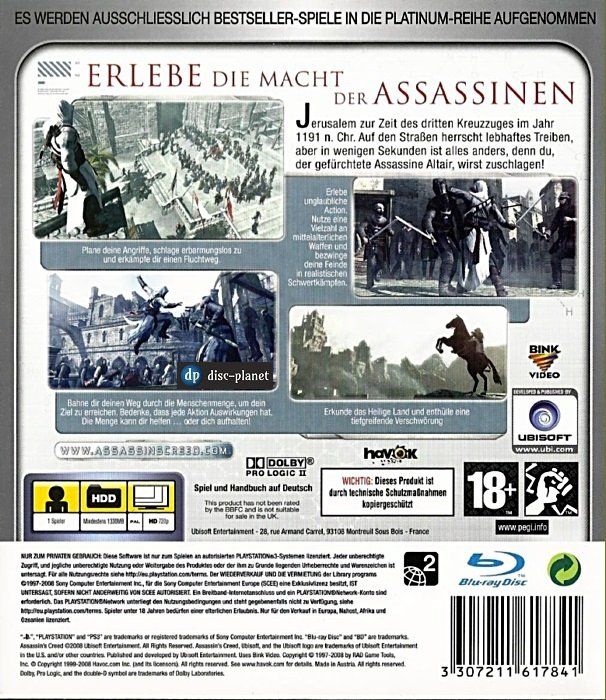 Giochi: PS3 - Assassin's Creed (2007) – Nuovo (secondo la descrizione) da Embrach venduto da disc-planet 1