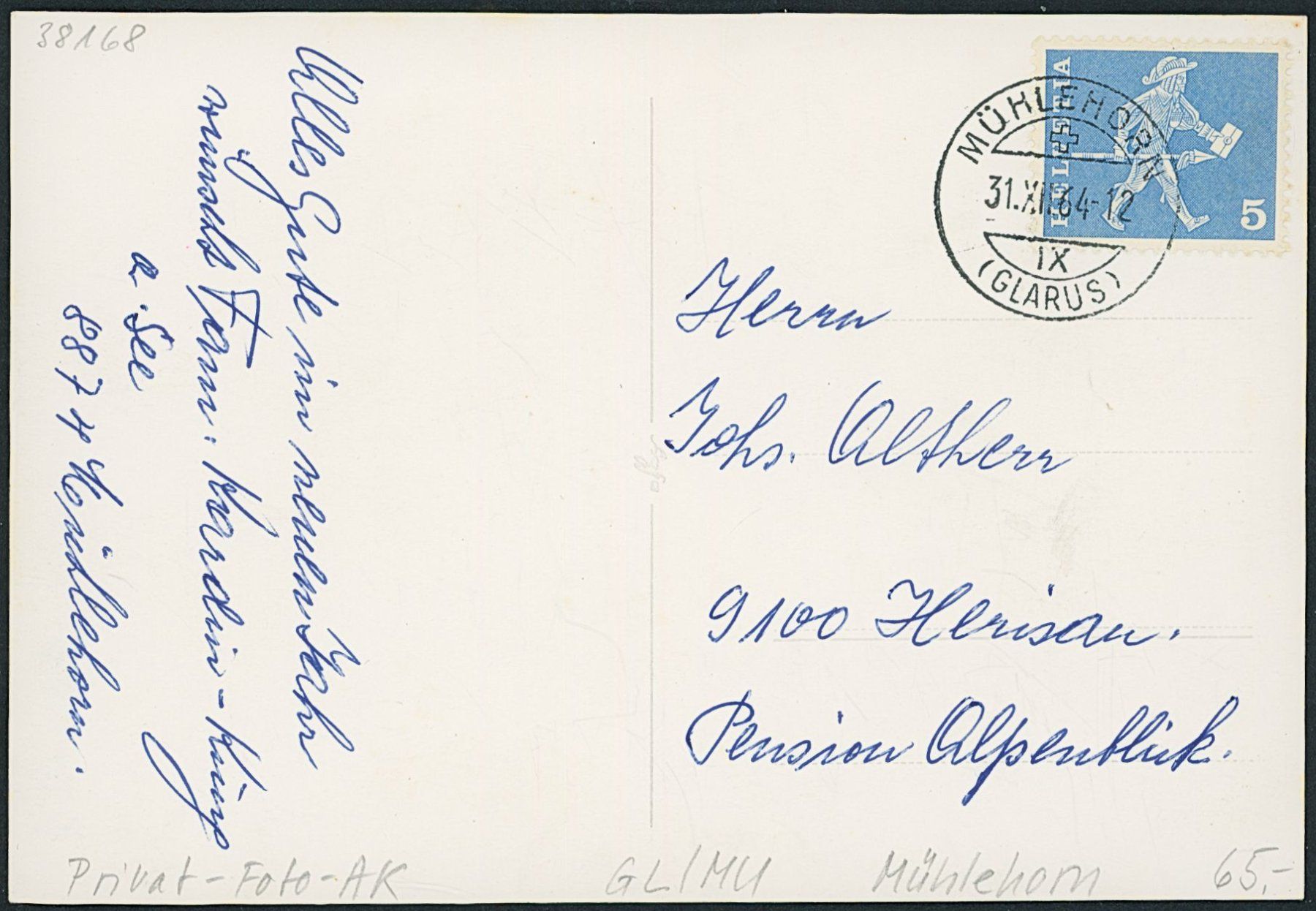 Cartoline postali: GL Mühlehorn – Usato da Schindellegi venduto da leecollect 1