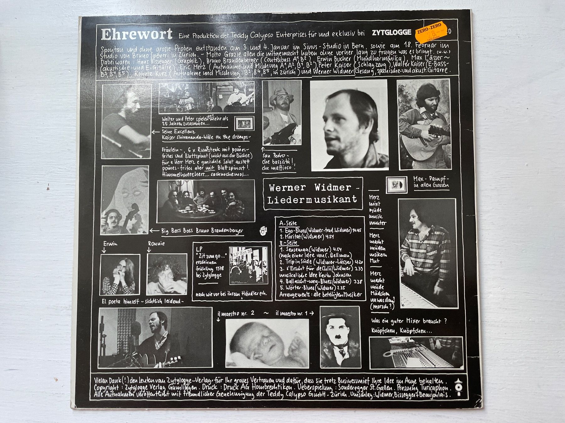 Schallplatten: Werner Widmer - Ehrewort - LP, 1979 Original – Gebraucht aus Zürich von Andy_t71 1
