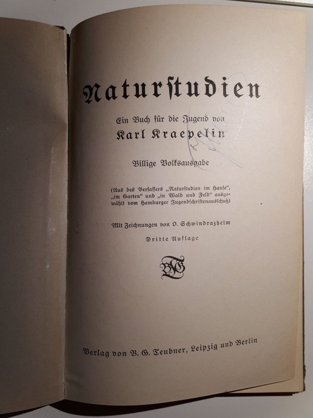 Libri: Kraepelin: Naturstudien – Usato da Dietikon venduto da Buchantiqdietikon 1