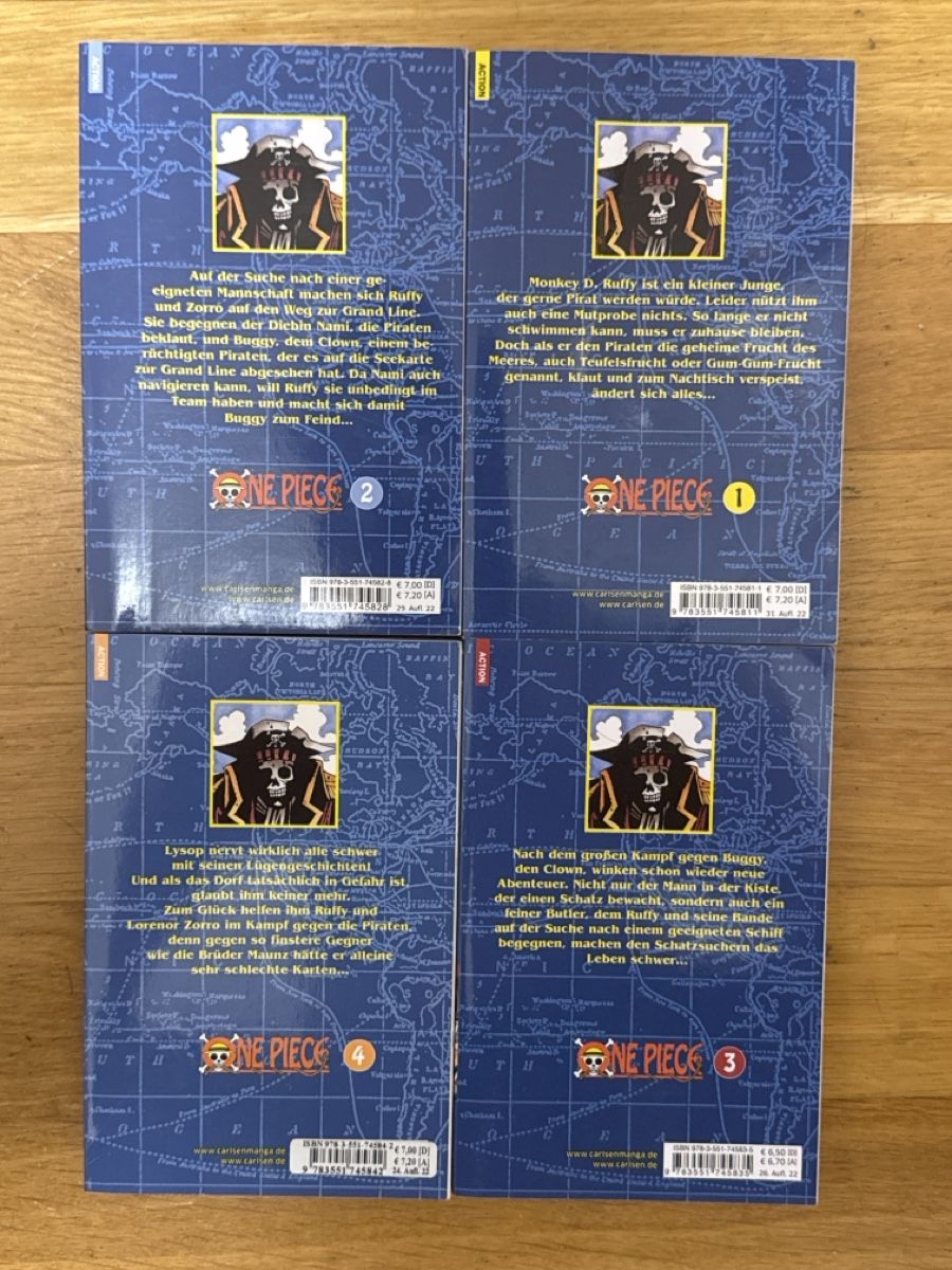 Fumetti: One Piece bänder 1-4  – Nuovo (secondo la descrizione) da Volketswil venduto da kev_8cfn 5