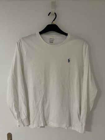 Polo Ralph Lauren Herren Langarmshirt, Weiss, Gr. L top! Y2k