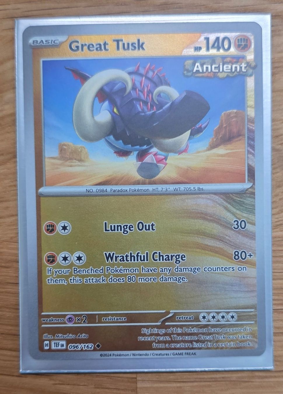 Pokémon Carte collezionabili: Great Tusk 096/162 – Nuovo (secondo la descrizione) da Arbon venduto da Twist05