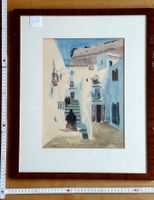 Kunst Bild Original, Aquarell südliches Land