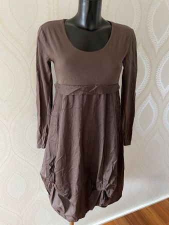 Kleid Made in Italy langarm dunkelbraun Gr. L