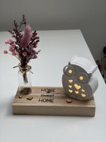 Eulenlampe mit Vase "Home Sweet Home"  🦉 (59)