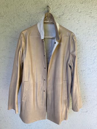 JIL SANDER / Jacke reversible Leder/Baumwolle Gr. 52