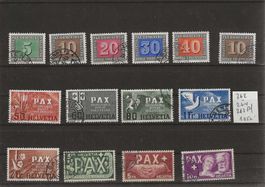 Timbre série Pax 262 à 274 et 263Pf SBK 1050.--
