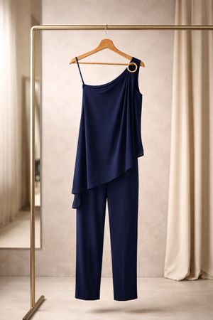 Lauren Ralph Lauren One-Shoulder Jumpsuit lighthouse navy