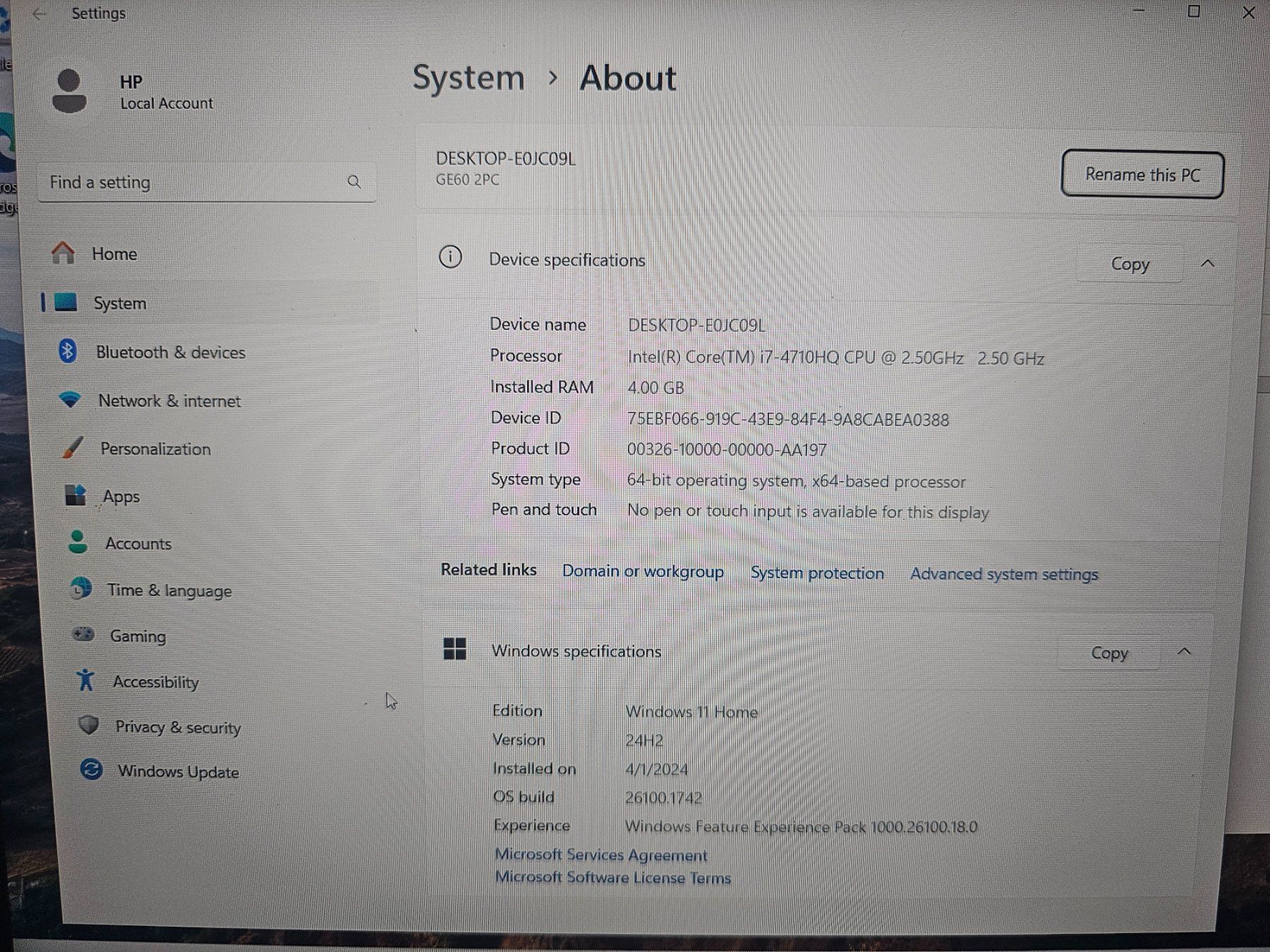MSI Notebook: MSI GE60 – Usato da Stansstad venduto da alp_7hfk 2