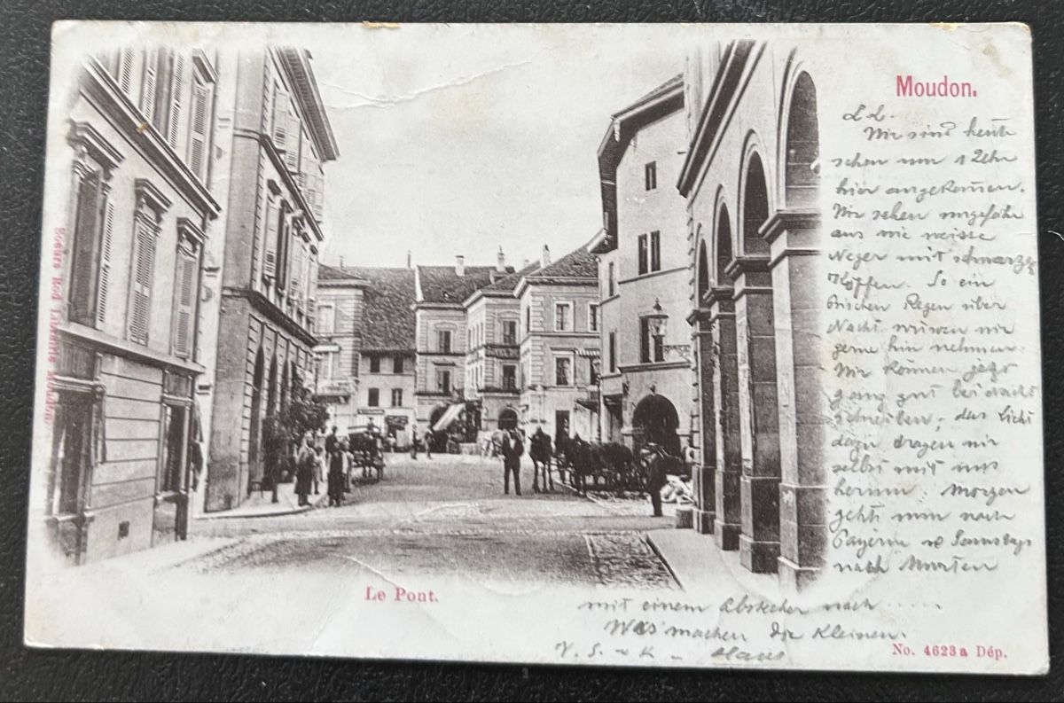 Cartoline postali: Moudon La Pont 1901 – Usato da Horw venduto da Tellbub