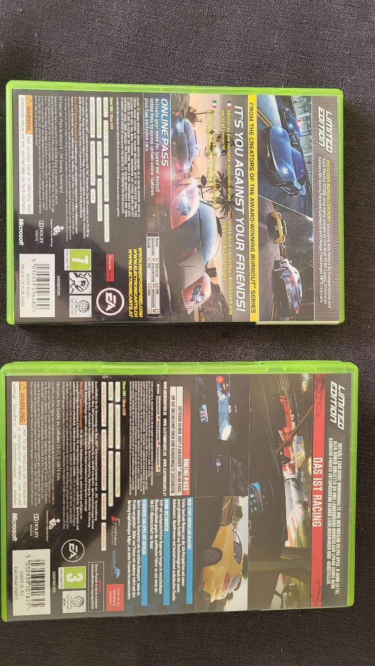 Giochi: Need for Speed set.2x / X Box 360 Kompl. – Nuovo (secondo la descrizione) da Biel/Bienne venduto da Retrohr 2