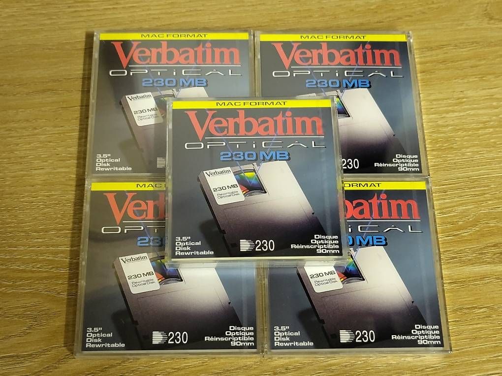 Verbatim Schede di memoria: Verbatim Magneto Optical Media 230MB Discs OM – Nuovo e nell'imballaggio originale da Wohlen AG venduto da gnabbr