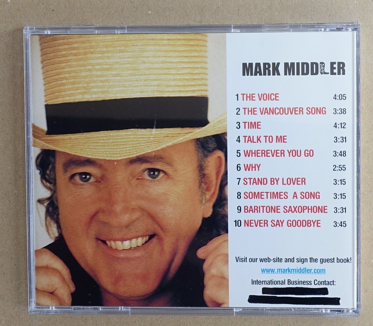 CD: Mark Middler - The Voice - Signiert - D14 – Usato da Sessa venduto da discoverymedia 1