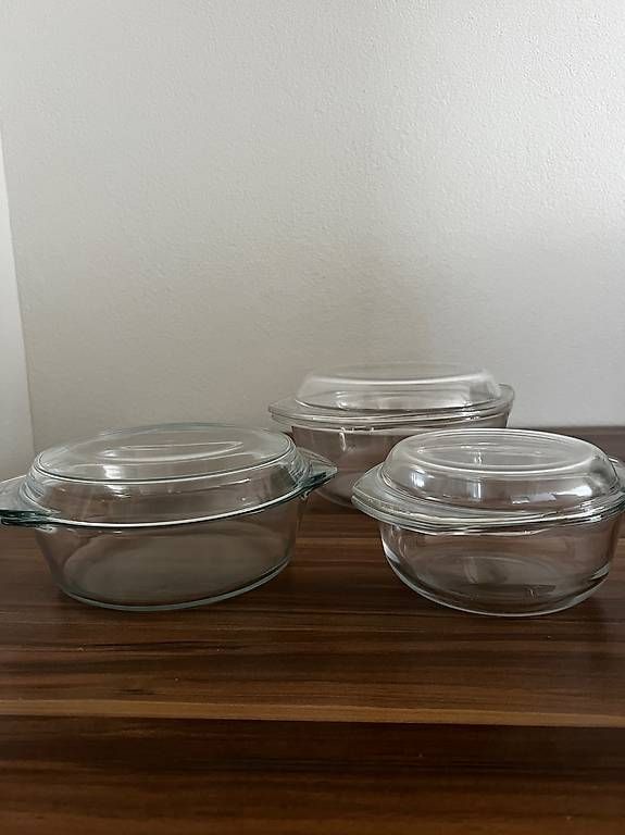 Teglie da forno: Glas Auflaufform mit Deckel - 3er Set – Usato da Ohmstal venduto da landrovergirl