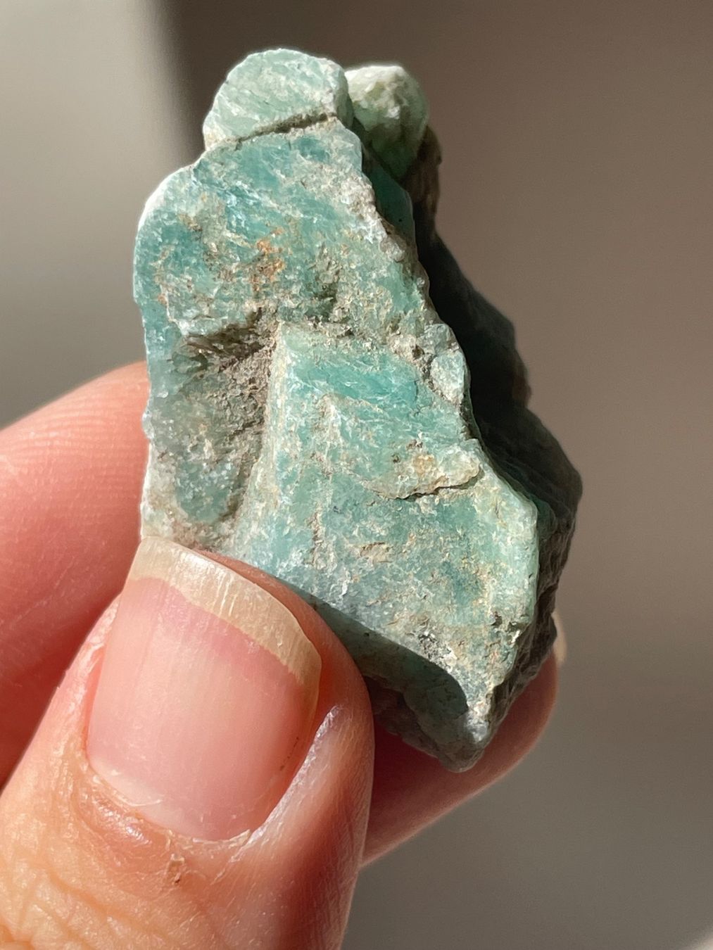 Minerali & Pietre curative: Amazonit-Rohstein aus alter Mine – Nuovo e nell'imballaggio originale da Schiers venduto da sisikristall 4