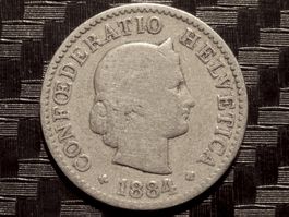 1884 - 5 cts. 2.00 Mio.! 1.95gr!!