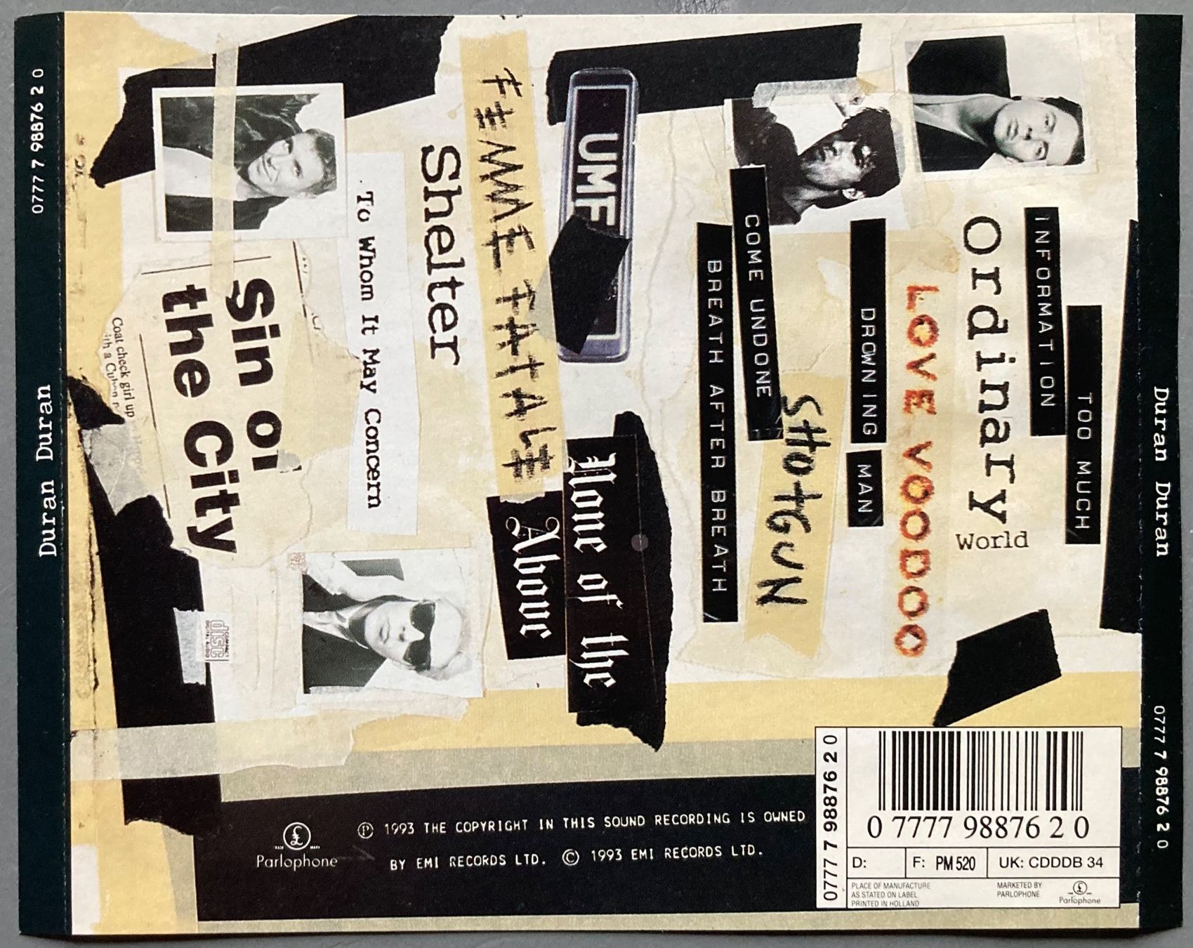 CDs: DURAN DURAN - DURAN DURAN – D'occasion à Poliez-Pittet par Newtown-Records 1