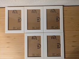 5 Fotorahmen weiss IKEA FISKBO 10x15cm
