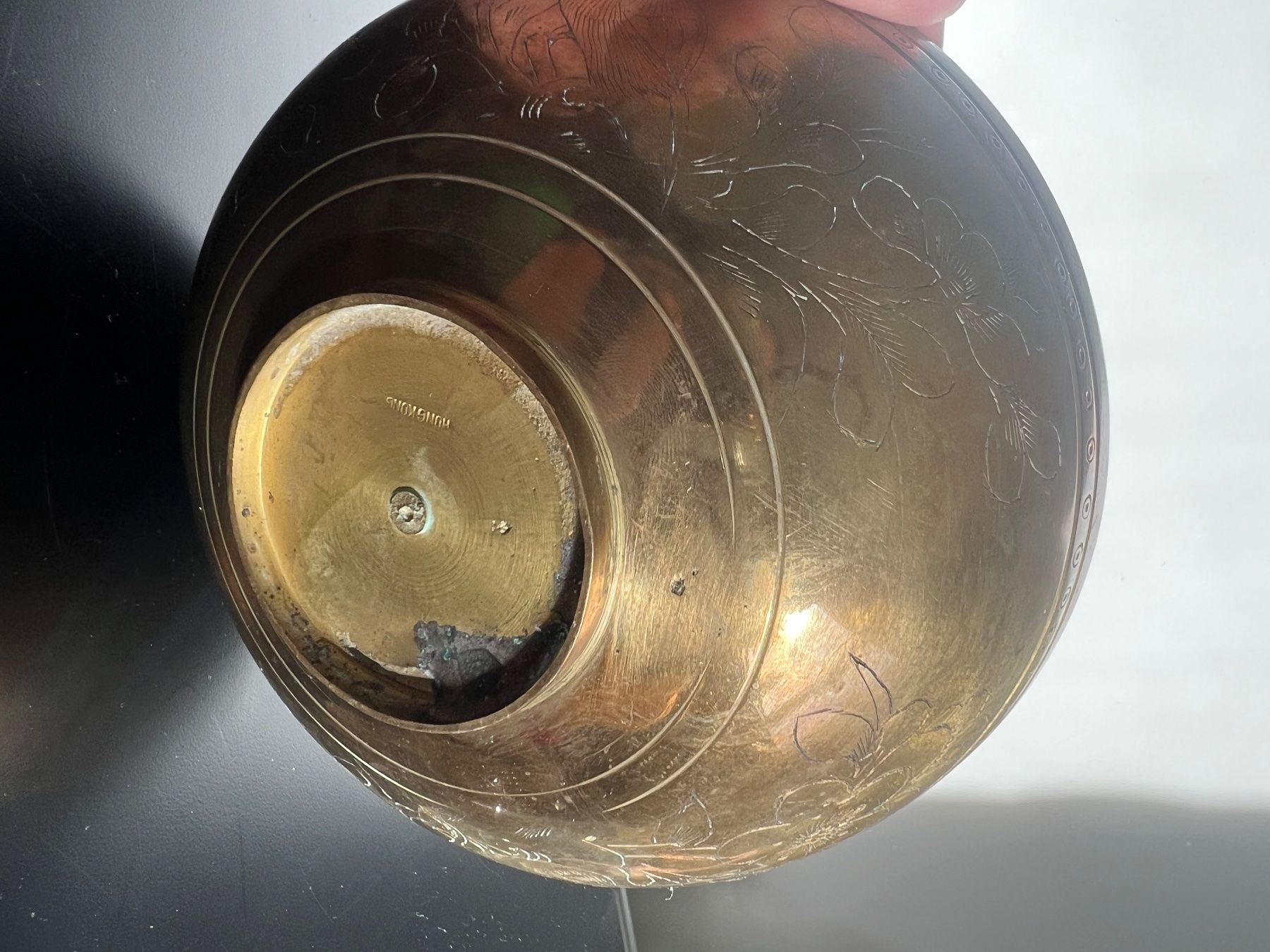 Ciotole: Vintage Messingschale mit Blumen Vogelmuster – Usato da Jona venduto da Sariksa 4