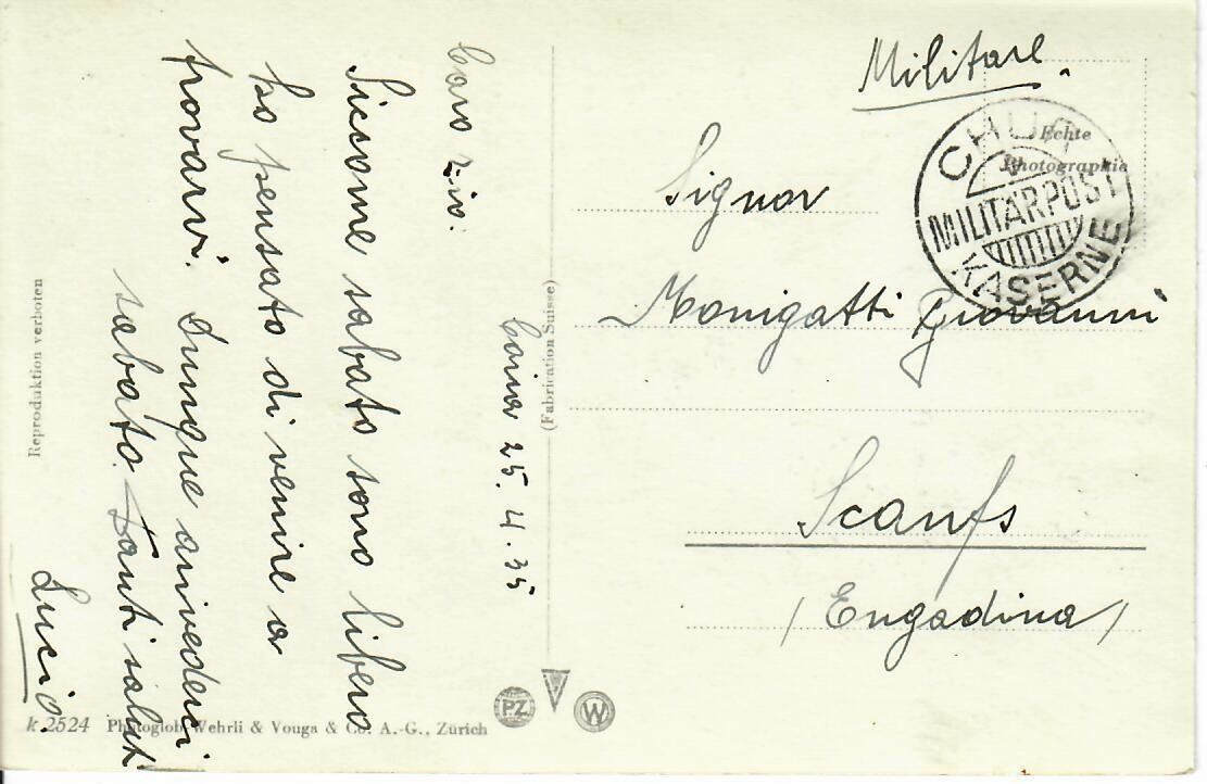 Cartoline postali: Chur – Usato da Hochdorf venduto da Ziegel-16 1